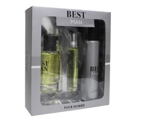 Мъжки комплект MB PARFUMS Best Man EDP 50 ml + Mist 50 ml + 15 ml Roller Ball