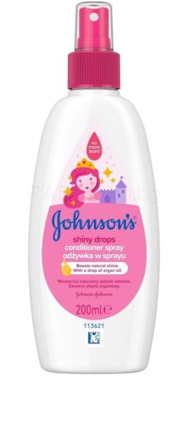 Johnson`s Kids Shiny Drops  Детски спрей-балсам за блясък 200 мл