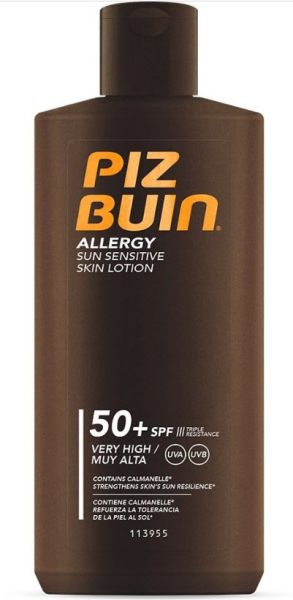 Piz Buin Слънцезащитен лосион за слънце за чувствителна и алергична кожа  SPF 50 200ml