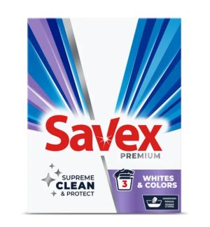 Savex Premium Whites & Colors Прах за бели и цветни тъкани (ръчно пране) 400гр.