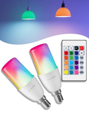 RGB LED КРУШКА С ДИСТАНЦИОННО УПРАВЛЕНИЕ E14 6W - 220 V 6000К