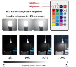 RGB LED КРУШКА С ДИСТАНЦИОННО УПРАВЛЕНИЕ E14 6W - 220 V 6000К