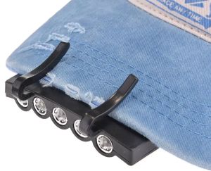   Външни LED челници 5 LED ултра ярки светлини с щипка за шапка, мигаща / постоянно светеща нощ, удобна риболовна светлина, фенер за глава