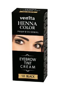 Venita Крем боя за оцветяване на вежди черна  1,0 15 ml боя за вежди  комплект 