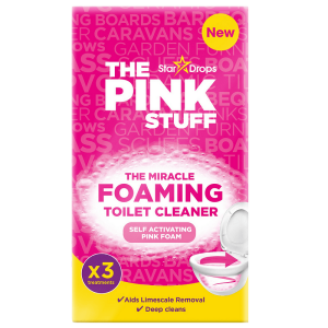 The Pink Stuff прахчета за почистване на тоалетна чиния Pink Foaming WC , 3X100 гр.