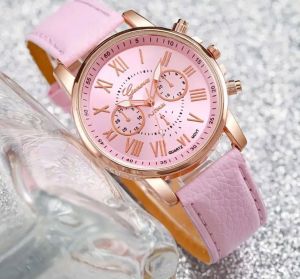 Комплект от 6 части Дамски часовник Ежедневен сладък кварцов часовник със сърце Аналогов ръчен часовник и гривни от неръждаема стомана