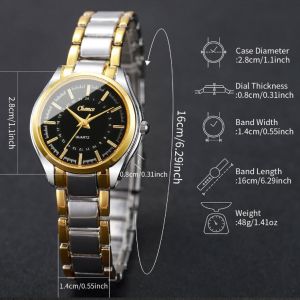 Комплект  дамски часовник , 3 гривни, моден кварцов часовник  метална верижка