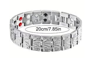 Титаниева магнитна гривна за регулиране на високо кръвно от неръждаема стомана