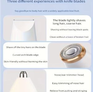 FEIYBA 3-в-1 безжичен тример, подходящ за жени - за лице, тяло и бикини зона