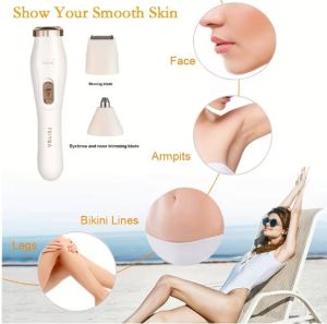 FEIYBA 3-в-1 безжичен тример, подходящ за жени - за лице, тяло и бикини зона