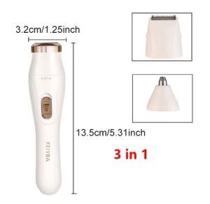 FEIYBA 3-в-1 безжичен тример, подходящ за жени - за лице, тяло и бикини зона