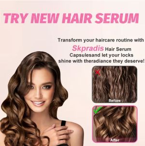Серум за коса Hair Treatment Serum - без изплакване с масла от арган, макадамия и авокадо - витамини A, E, Pro B5 - балсам за жени и мъже 40 капсули