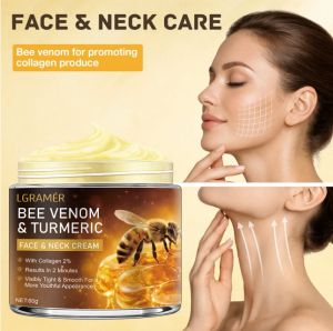 Крем Bee Venom  Turmeric за лице и шия с пчелна отрова, хидратиращ, за всички типове кожа 60 грама