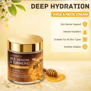 Крем Bee Venom  Turmeric за лице и шия с пчелна отрова, хидратиращ, за всички типове кожа 60 грама