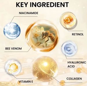 Крем за лице Water Ice Levin Bee Venom. Хидратиращ лифтинг ефект за 2 минути. 2% колаген, изглажда и стяга. Против стареене. 60 г.