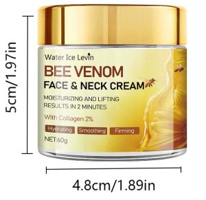Крем за лице Water Ice Levin Bee Venom. Хидратиращ лифтинг ефект за 2 минути. 2% колаген, изглажда и стяга. Против стареене. 60 г.