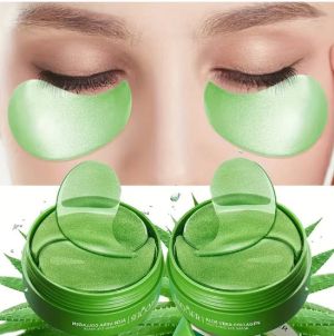  SADOER Aloe Vera Collagen Crystal Eye Mask, хидратираща и освежаваща маска за очи, богата на растителен сквалан, без алкохол, идеална за всички типове кожа, подхранваща грижа за очите | Освежаваща маска за очи | Хидратираща формула  60 броя