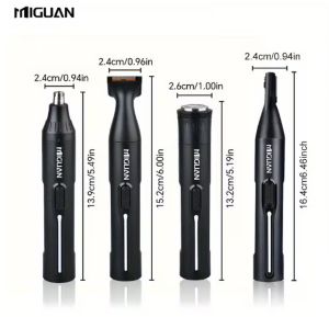 Miguan Професионален комплект тример 5 в 1 за грижа за тялото , USB зареждащ се тример за нос и уши, бръснач за брада и вежди, инструменти за лична хигиена за мъже и жени 