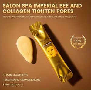 Mercilen Imperial Bee Emperor протеинова маска с прополис, съдържаща никотинамид, хиалуронова киселина и растителен сквалан, дълбоко почиства, хидратира и изсветлява лицето, светлобежова, за по-младо изглеждаща кожа, преносим размер за пътуване, грижа за