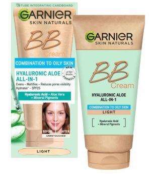 Garnier Skin Naturals BB крем за лице Hyaluronic Aloe Oil free, Light, Spf 25 .50 ml