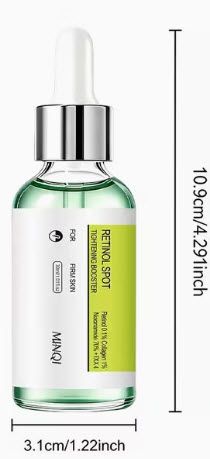 Retinal Shot серум за стягане на лице с ретинол, есенция за лице с 0.1% ретинол, 1% колаген, 70% ниацинамид и TXA-4, стягащ лифтинг серум за лице, намалява появата на тъмни петна, хидратираща грижа за кожата, лек, немазен, за стягане на кожата 30ml.