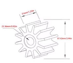 ВОДНА ПОМПА ИМПЕЛЕР Honda 19210-ZW1-B04/B03/B02 75HP BF75A 90HP BF90A/D 115HP BF115A 130HP BF130A 135HP BF135A4 150HP BF150A