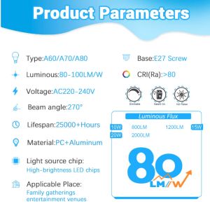 RGB LED КРУШКА С ДИСТАНЦИОННО УПРАВЛЕНИЕ  Е 27 - 220 V 6000К   A60 10W 