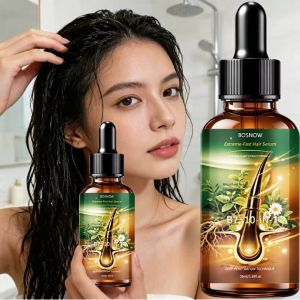 Bosnow B7+10- IN-1Extreme-Fast Hair Serum 10-в-1 Серум за скалп Бързо обемно и укрепващо масло за коса. Биотин серум за коса. Укрепване на корените на косата.Грижа за скалпа,  35 мл.