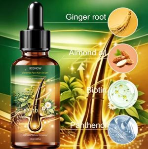 Bosnow B7+10- IN-1Extreme-Fast Hair Serum 10-в-1 Серум за скалп Бързо обемно и укрепващо масло за коса. Биотин серум за коса. Укрепване на корените на косата.Грижа за скалпа,  35 мл.