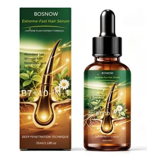 Bosnow B7+10- IN-1Extreme-Fast Hair Serum 10-в-1 Серум за скалп Бързо обемно и укрепващо масло за коса. Биотин серум за коса. Укрепване на корените на косата.Грижа за скалпа,  35 мл.