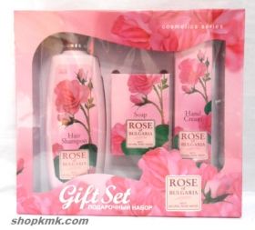 Комплект Rose OF BULGARIA with natural rose water 3елемента